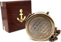 Be Strong and Courageous, Do Not Be Afraid Brass Engraved Compass by USHandicrafts