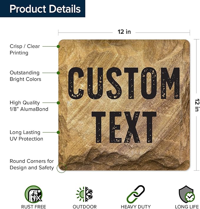 Custom Sign, Custom Street Sign, 11 Font Colors, 13 Font Styles, 4 Hole Options - Image 6