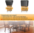 Square Chair Leg Protectors for Hardwood Floors, （Fit: 2.25" -2.75" Black）. - Image 3