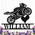 Custom Motorcycle Metal Signs Personalized Dirt Biker Name Sign Custom Garage by HengMeiZiK