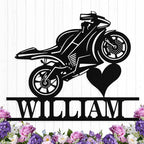 Custom Motorcycle Metal Signs Personalized Dirt Biker Name Sign Custom Garage by HengMeiZiK
