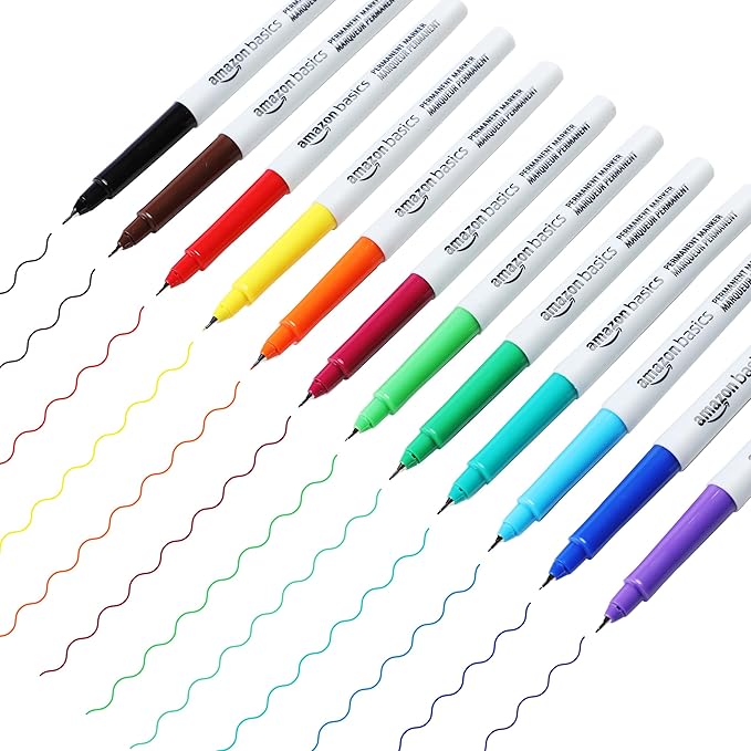 Amazon Basics Ultra Fine Point Permanent Markers - Image 3