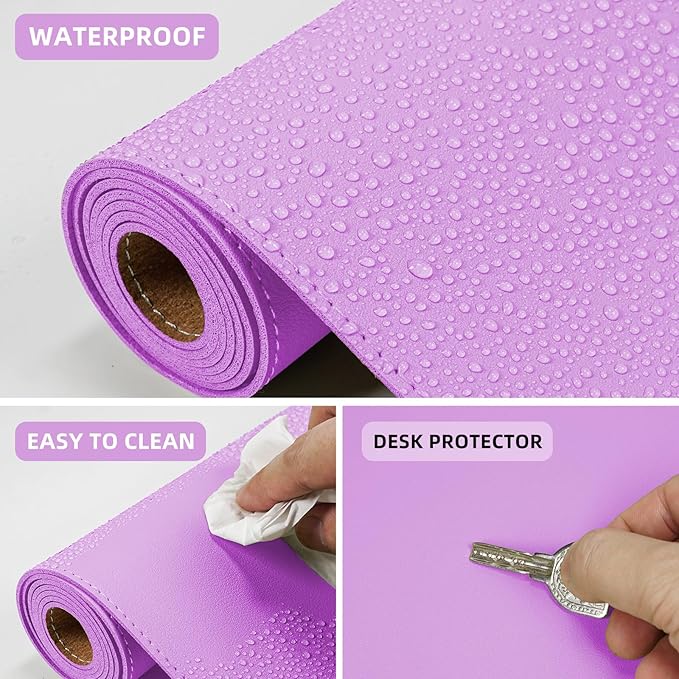 Leather Desk pad Protector, Large Desk mat - Image 4