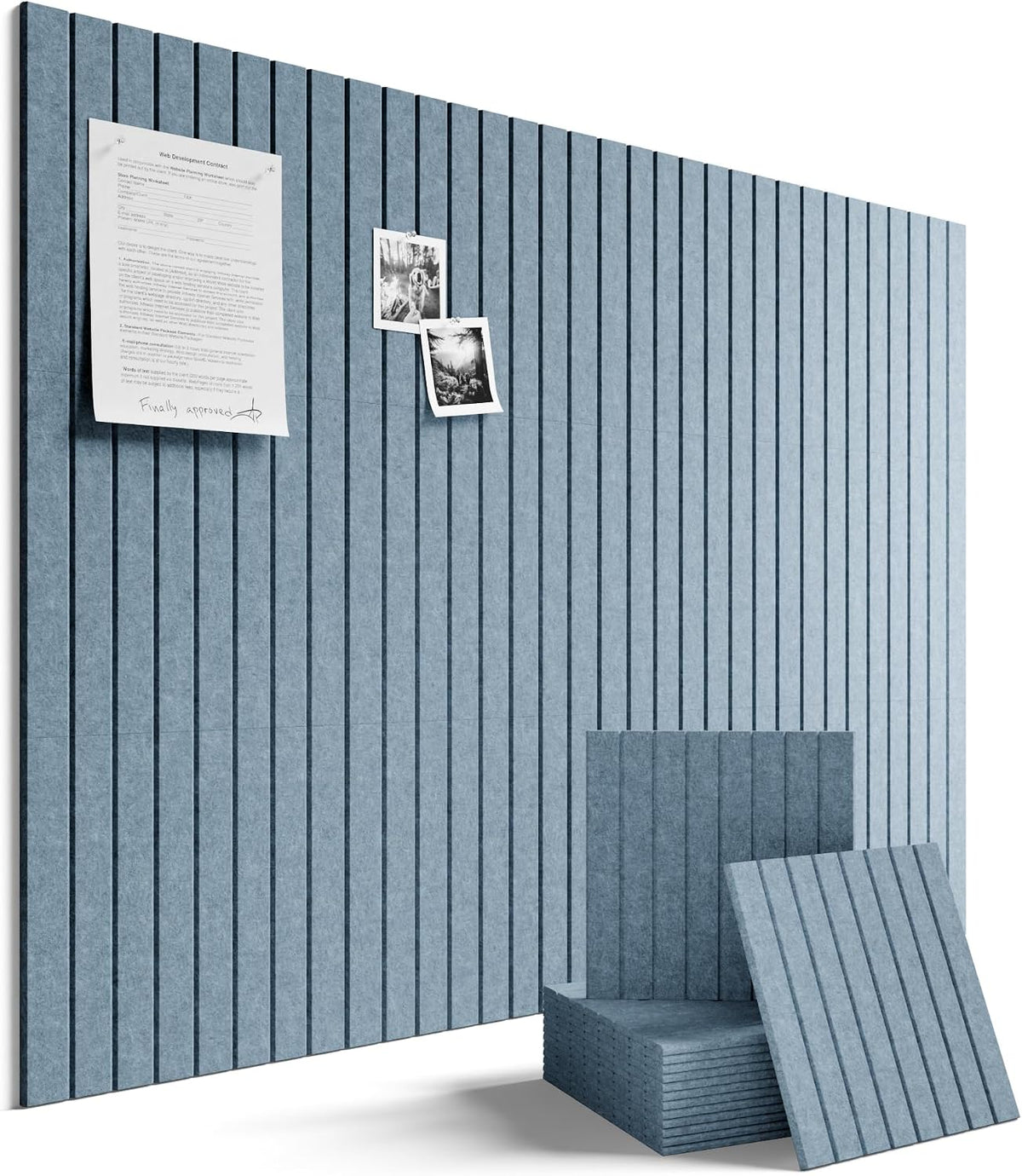 Fluxynara Felt Bulletin Board & Cork Board Alternative 48'' x 36&...