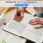 PERCUN Lined Journal Notebook for Men & Women, 160 Pages College Ruled Journal - Image 3
