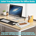 AZFUNN Letter-Size Tray Desk Letter Tray Paper Tray, Sturdy Heavy-Duty Plastic - Image 4
