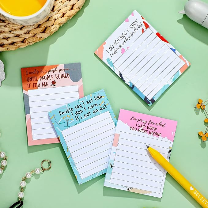Funny Notepads with Sayings Sticky Funny Office Supplies to Do List Sarcastic - Image 4