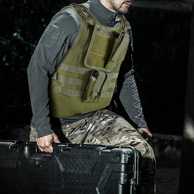 Tactical Single/Double Pistol Mag Pouch Outdoor Molle Open-Top Magazine Pouch - Image 6