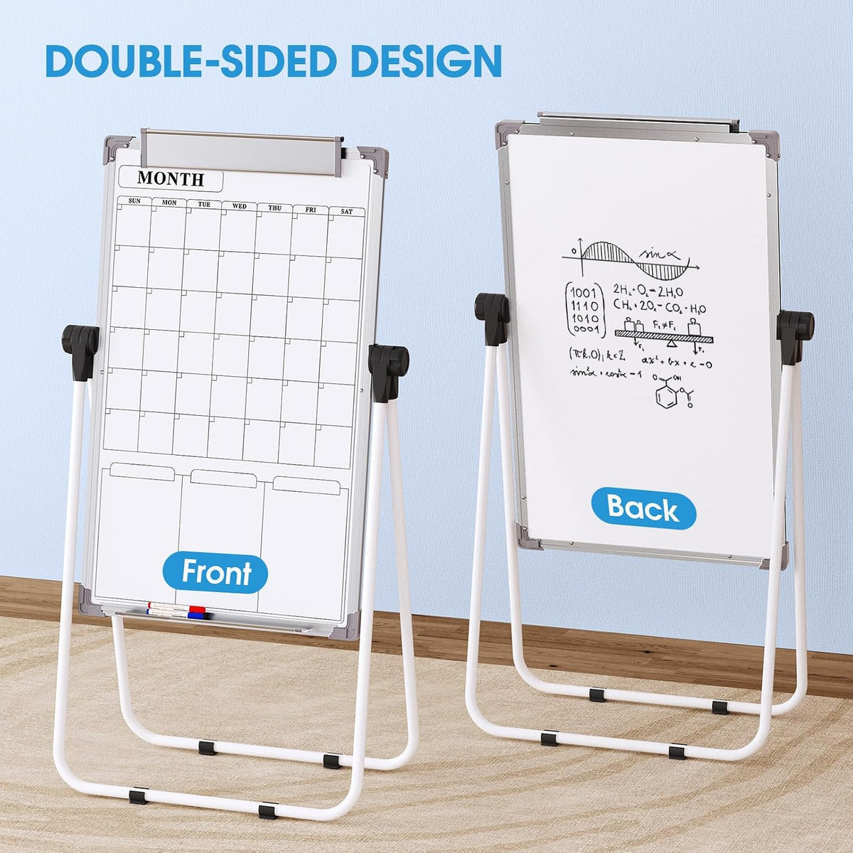 MaxGear Whiteboard with Stand 36" x 24" Easel Whiteboard Monthly Ca...