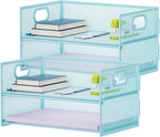 Marbrasse 2 Tier Paper Organizer Letter Tray, Mesh File Organizer by Marbrasse