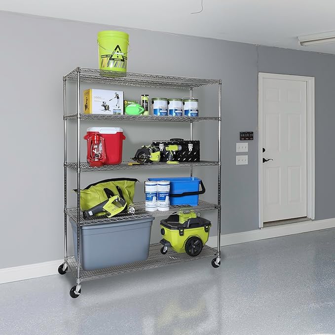 Seville Classics UltraDurable Heavy Duty NSF Solid Steel Wire Rack Storage Unit - Image 3
