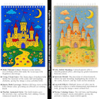 Fuxi Coloring Books for Girls, 60 Sheets Blank Sketch Book + 50 Designs Blank - Image 5