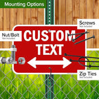 Custom Arrow, Custom Directional Sign, Two way Arrow, 12x18 Inches, Rust Free - Image 5