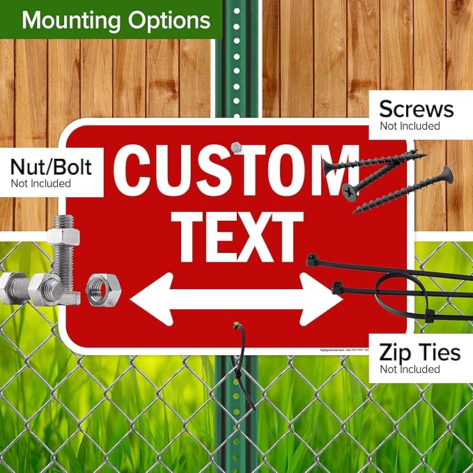 Custom Arrow, Custom Directional Sign, Two way Arrow, 12x18 Inches, Rust Free - Image 5