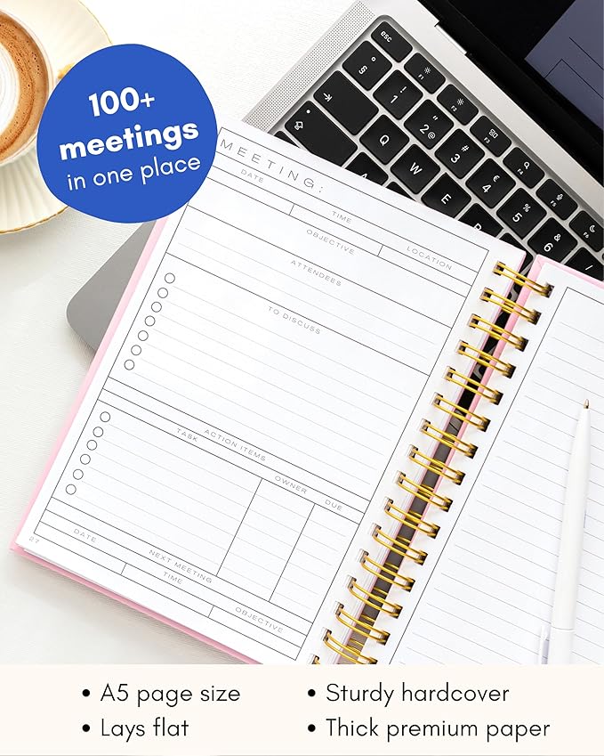 Lamare Meeting Notebook for Work Organization – Perfect Work Notebook for Note - Image 7