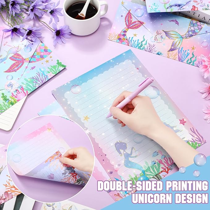 TaoBary 160 Pcs Stationery Paper Set 50 Double Sided Stationery Papers - Image 2