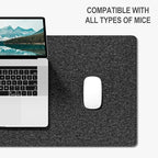 Auhoahsil Felt Desk Mat, Minimalist Large Mouse Pad XXL 35.5 x 15.7 in - Image 4