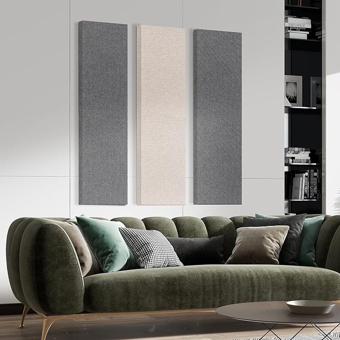 2 Pack 2" Thick Acoustic Panels, 47.24" X 11.81" Fiberglass Wall Panel - Image 4