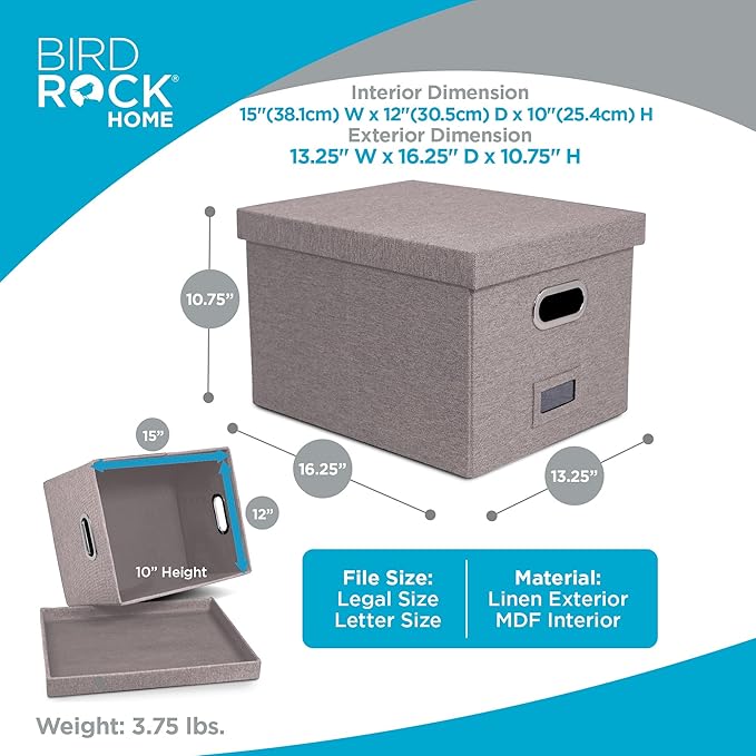 Internet's Best Collapsible File Box Storage Organizer - Image 3