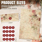 TaoBary 160 Pcs Stationery Paper Set 50 Double Sided Stationery Papers - Image 5