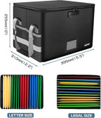 ENGPOW File Box with Lock, Fireproof Document Box with Zipper＆Pockets, - Image 5