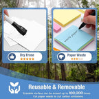 HOMiDEK Reusable Magnetic Sticky Notes, Dry Erase Magnets Magnetic Labels - Image 6