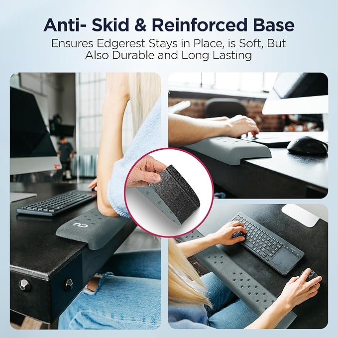 EdgeRest PostureUp L-Shaped Memory Foam Wrist Rest, Ergonomic Elbow and Forearm - Image 5