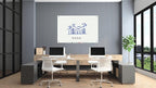 J&J worldwide Glass Whiteboard 47"x35", Magnetic White Board Glass Dry Erase - Image 4