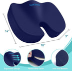 Office Chair Seat Cushion, Cooling Gel Enhanced Memory Foam Cushion - Image 7