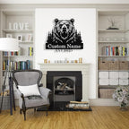 Custom Bear Metal Sign, Custom Bear Metal Wall Art Decor, Personalized Last - Image 8