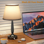 kakanuo touch table lamp for bedroom, small bedside shown in use