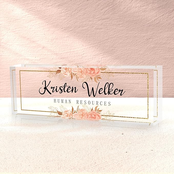 Custom Name Plate for Desk, Desk Name Plate Personalized, Office Decor for by SalaGraphics