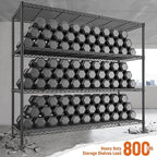 REIBII Storage Shelves 45.3''W Wire Shelving Unit 4 Tier Metal Shelves - Image 5