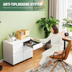 Letaya 3 Drawer Mobile File Cabinet - Image 4
