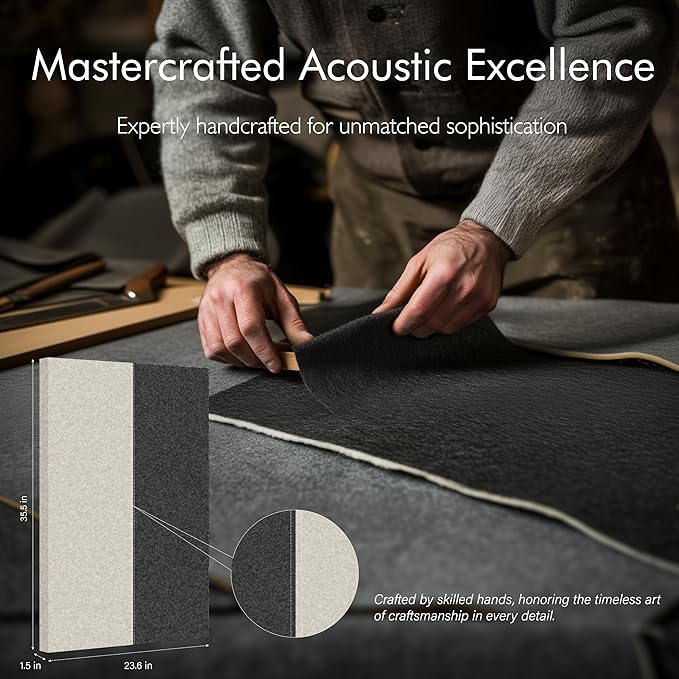 Soon Global 3-Pack Stitched Fabric Acoustic Panels Sound Absorbing, 3-Piece - Image 4
