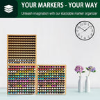 minboo marker organizer for 144 markers, bamboo art, package contents