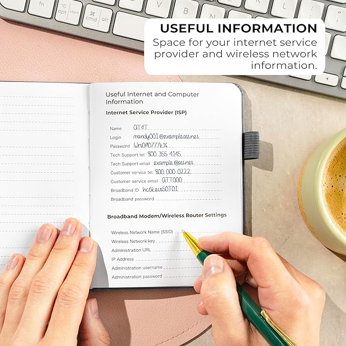 Clever Fox Password Book with alphabetical tabs. Internet Address Organizer - Image 5