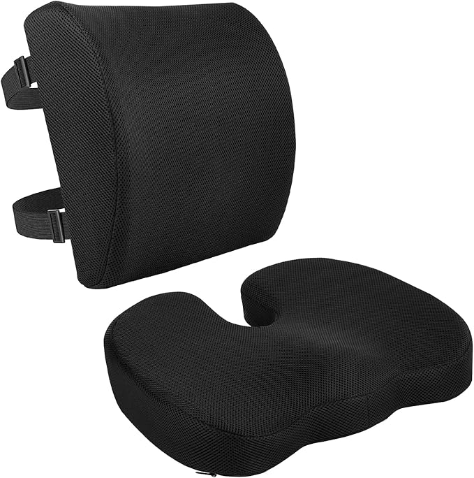 Amazon Basics Comfortable Seat Cushion & Lumbar Support by AmazonBasics