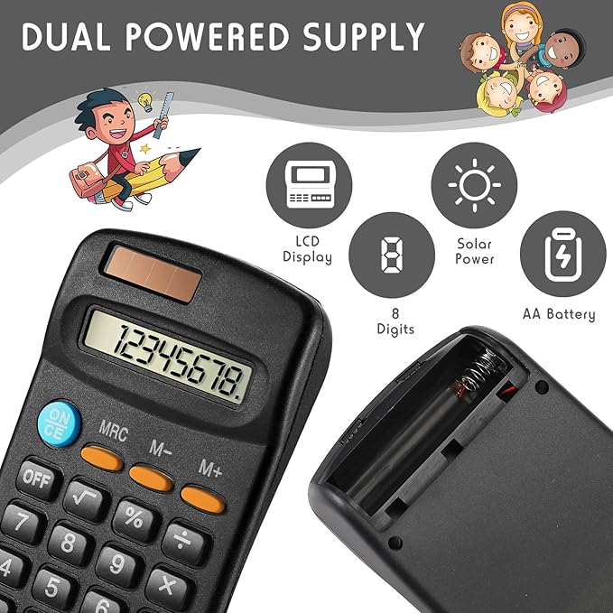 Flutesan 24 Pieces Basic Mini Calculators Bulk - Image 4