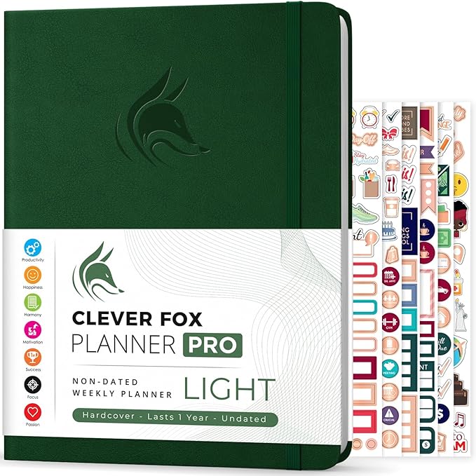 Clever Fox Planner PRO Light – Weekly & Monthly Life Planner to Increase by CleverFox