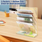 EASEPRES Desk File Organizer Mesh 6-Tier, Hanging Wall Mount Document - Image 5
