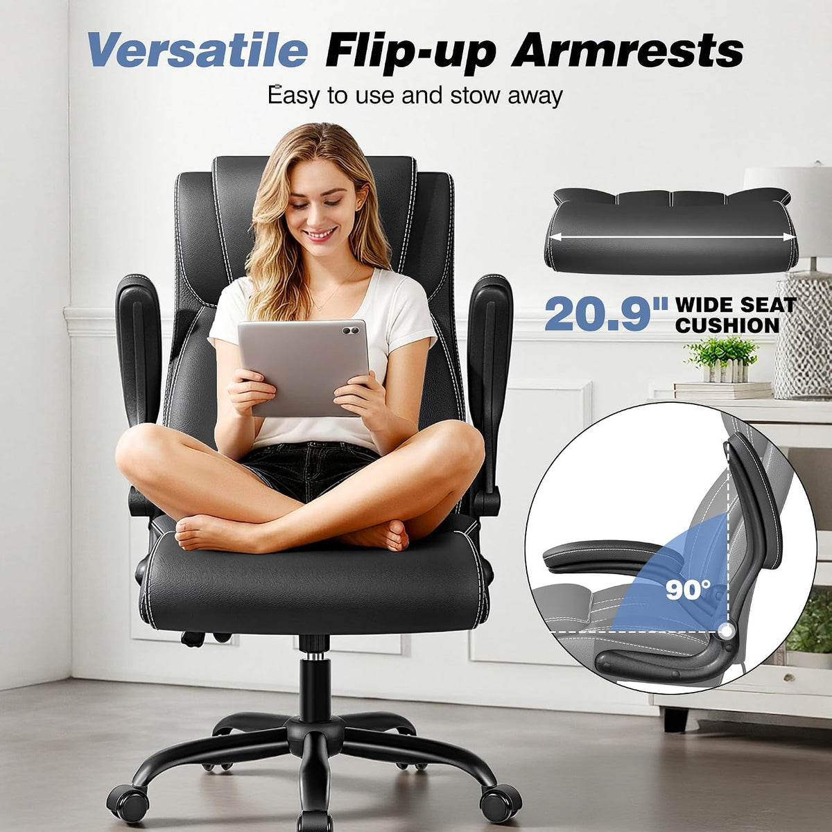 bestfair ergonomic office chair, desk chair with adjustable, package contents