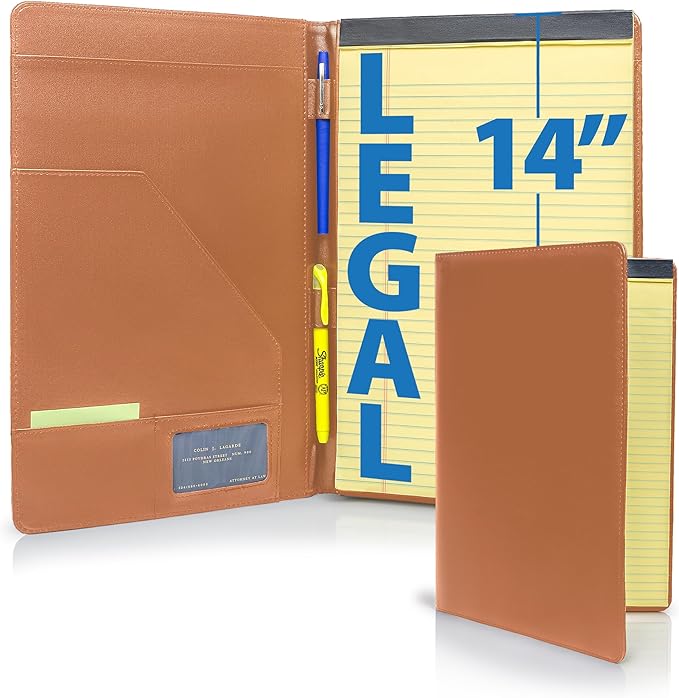 Legal Size Padfolio, 8.5 x 14 Inch Portfolio Folder - Image 3