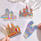 4pcs Metal Bookmarks with Transparent Design, Cute Book Marks - Image 5
