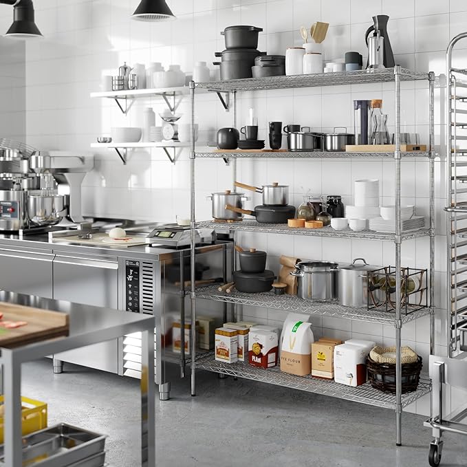 Regal Altair 18" Deep x 54" Wide x 74" Height Wire Shelving Kit | 5-Tier | NSF - Image 6