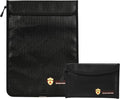 2 Pcs Fireproof Waterproof Document Bag – Fire & Waterproof Money Pouchfor by Unknown
