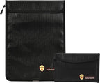 2 Pcs Fireproof Waterproof Document Bag – Fire & Waterproof Money Pouchfor by Unknown