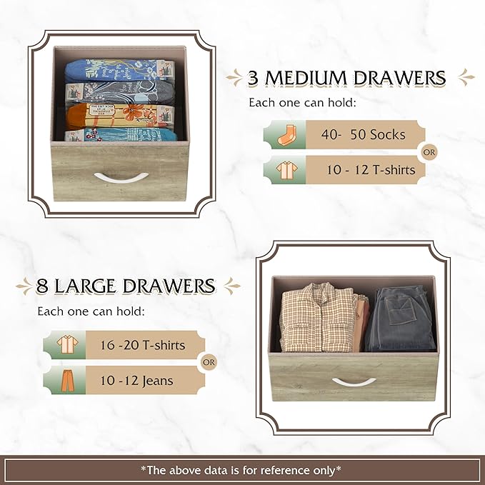 WLIVE Tall Dresser for Bedroom, Fabric Dressers Storage Tower, Dresser & Chest - Image 5