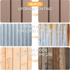 aoxun 6x4 ft outdoor storage shed, brown, close-up detail