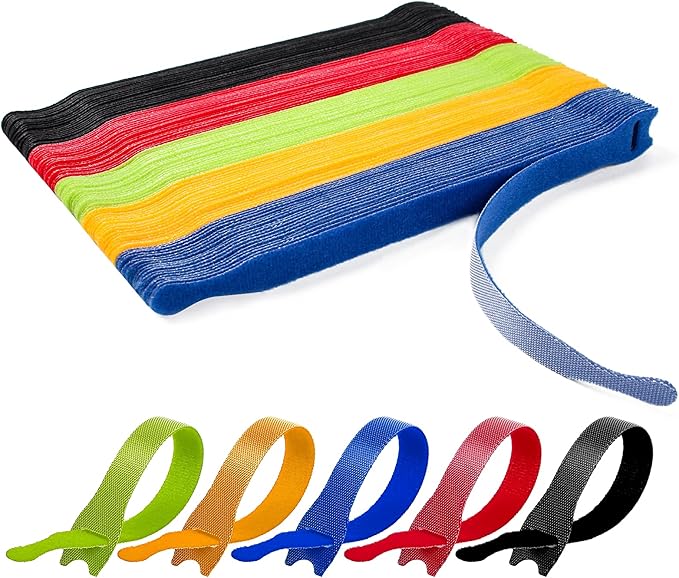 OneLeaf 110PCS Cord Organizer 8 × 1/2" Reusable Cable Ties by OneLeaf
